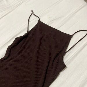 Backless chocolate colored bodysuit h&m XS